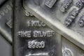 Silver Bilion bars Royalty Free Stock Photo
