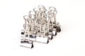 Silver Binder Clips Royalty Free Stock Photo