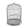 Silver bird cage Royalty Free Stock Photo