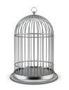 Silver bird cage Royalty Free Stock Photo
