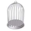 Silver birdcage steel prison