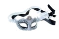 Silver and black carnival mask