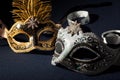 Silver and black carnival masks