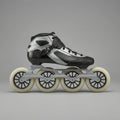 Silver and Black Inline Speed Skate Royalty Free Stock Photo