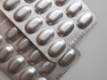 Silver blisters with Telmisartan pills Royalty Free Stock Photo