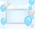 Silver Blue Announcement Royalty Free Stock Photo