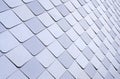 Silver blue metal shiny vivid rooftop tile panels texture Royalty Free Stock Photo