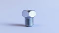 A silver bolt with a hexagonal head and threaded shaft. Royalty Free Stock Photo