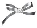 Silver bow Royalty Free Stock Photo