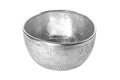 Silver Bowl on White Background Royalty Free Stock Photo