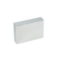 Silver box mockup isolated on white background with clipping path.