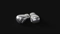 Silver boxing gloves