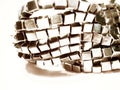 Silver bracelet closeup Royalty Free Stock Photo