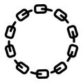 Silver bracelet icon, outline style