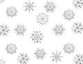 Silver brocade snow stars