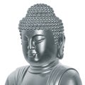 Silver Buddha statue