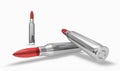 Silver bullet with red head Royalty Free Stock Photo