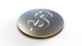 Silver Bullion coind 3d rendering Royalty Free Stock Photo