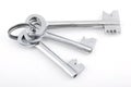 Silver bunch of keys Royalty Free Stock Photo