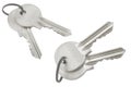 Silver bunch of keys Royalty Free Stock Photo