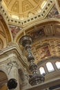 The silver candlestick in the church Royalty Free Stock Photo