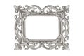Silver carved picture frame Royalty Free Stock Photo