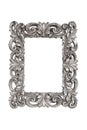 Silver carved picture frame Royalty Free Stock Photo