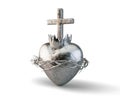 Sacred Heart of Jesus Silver Casting