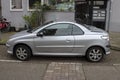 A Silver 206 CC Peugeot Car At Amsterdam The Netherlands 20-3-2024