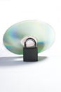 Silver cd with lock
