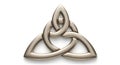 Silver Celtic Trinity Knot Symbol Isolated Royalty Free Stock Photo