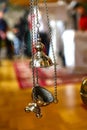 A silver censer or censer, an ecclesiastical object used in the Orthodox or Catholic liturgy. Royalty Free Stock Photo