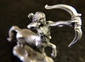 Silver Centaur archer seeks his target Royalty Free Stock Photo