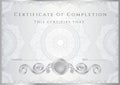 Silver Certificate / Diploma background (template) Royalty Free Stock Photo