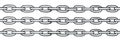 Silver chain seamless pattern. Handdrawn sketch of metal chains. Vector illustration Royalty Free Stock Photo