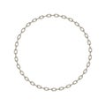 Silver chain in shape of circle Royalty Free Stock Photo