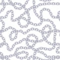 Silver chains seamless pattern. Template for your Royalty Free Stock Photo