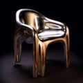 Avicii-inspired Liquid Metal Chair With Chrome And Gold