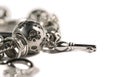 Silver charm bracelet Royalty Free Stock Photo