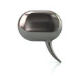 Silver chat bubble icon Royalty Free Stock Photo