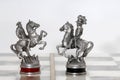 Silver chess figures