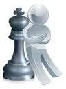 Silver chess man Royalty Free Stock Photo