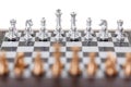 Silver chess pieces