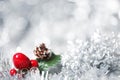 Silver Christmas background Royalty Free Stock Photo