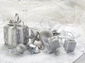 Silver christmas background Royalty Free Stock Photo
