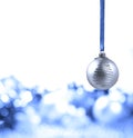 Silver Christmas ball Royalty Free Stock Photo