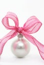 Silver christmas ball Royalty Free Stock Photo