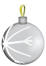 Silver christmas ball