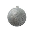 Silver christmas ball with sparkles isolated on white background Royalty Free Stock Photo