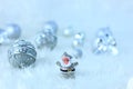 Silver christmas decorations Royalty Free Stock Photo